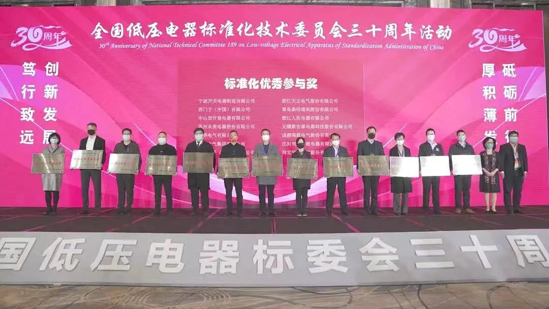 编制新能源等行业标准，金年会电气获全国低压电器标委会授奖